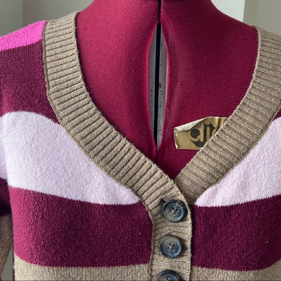 St John’s Bay quality Apparel woman pink tones and brown sweater. Size L. Used. - Picture 2 of 8